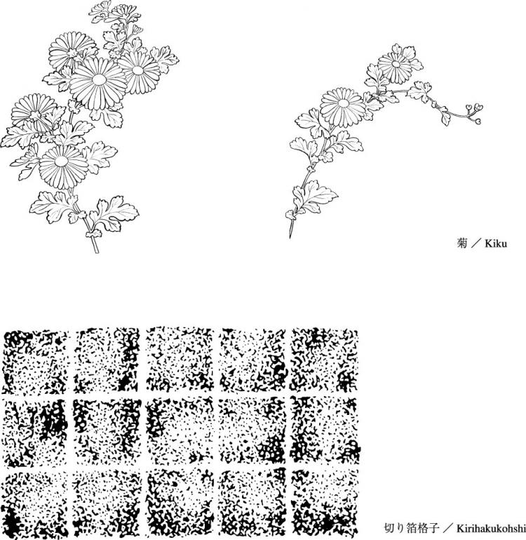 free vector Vector line drawing of flowers-37(Chrysanthemum, background)
